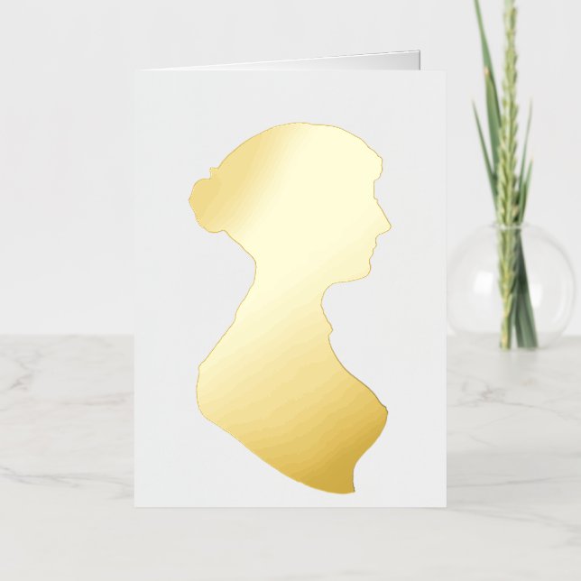 Jane Austen Foil Greeting Card (Front)