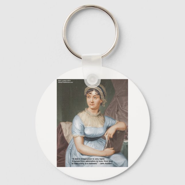 Jane Austen Friendship/Love/Balm Love Quote Gifts Key Ring (Front)
