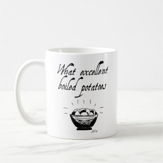 Jane Austen Funny Potato Quote Hand Illustrated Coffee Mug