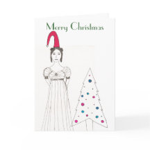 Jane Austen girl, Christmas floppy hat, Christm...