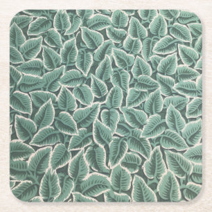 Jane Austen Home Wallpaper Square Paper Coaster