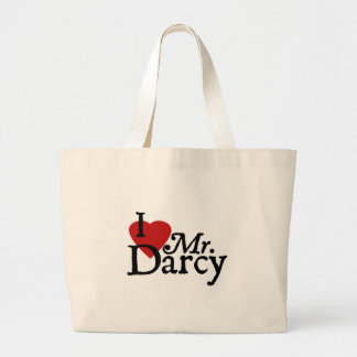 Jane Austen I LOVE Mr. Darcy Large Tote Bag
