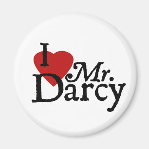 Jane Austen I LOVE Mr. Darcy Magnet