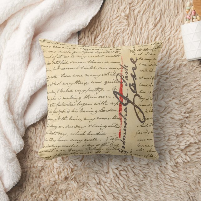 Jane Austen Letter Cushion (Blanket)