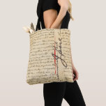Jane Austen Letter Tote Bag<br><div class="desc">This vintage design features Jane Austen’s original,  remastered handwriting from her letter to sister Cassandra,  written in April 1811,  complete with a first name from her signature. Original design by Piotr Kowalczyk © First published: 30.01.2023.</div>