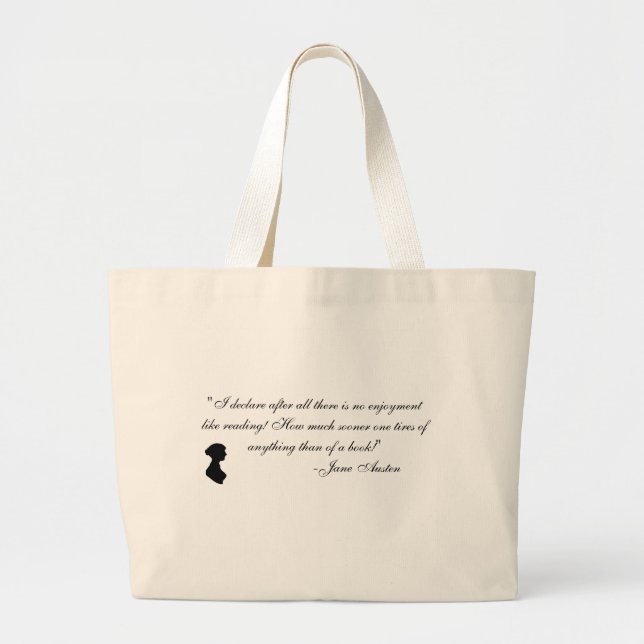 Jane Austen memorabilia Large Tote Bag (Front)
