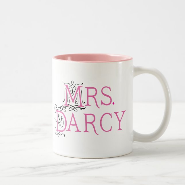 Jane Austen Mrs Darcy Gift Two-Tone Coffee Mug (Right)