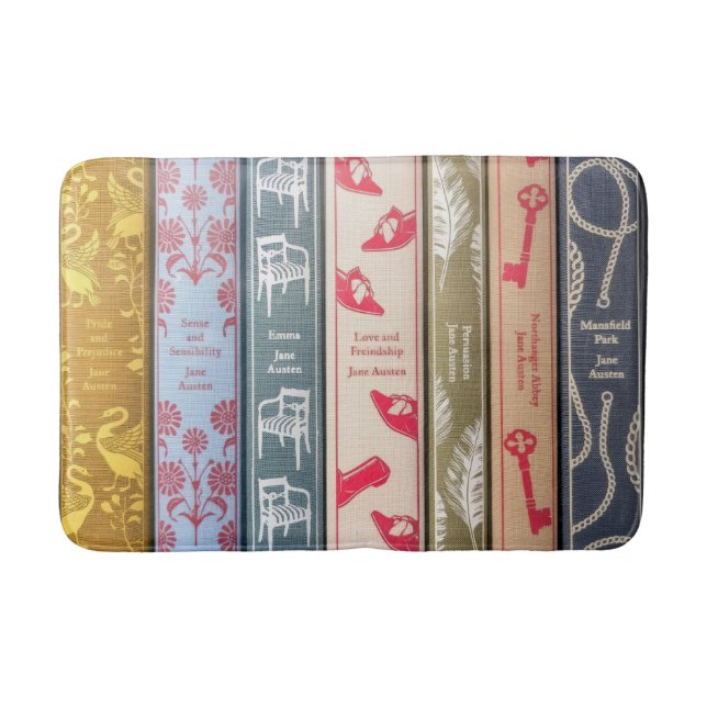 Jane Austen Novels Bath Mat (Front)