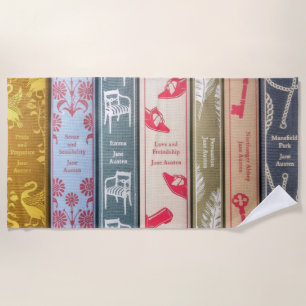 Jane Austen Novels Beach Towel