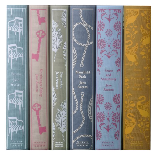Jane Austen novels   Ceramic Tile (Front)