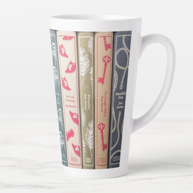 Jane Austen novels on mug (Right)