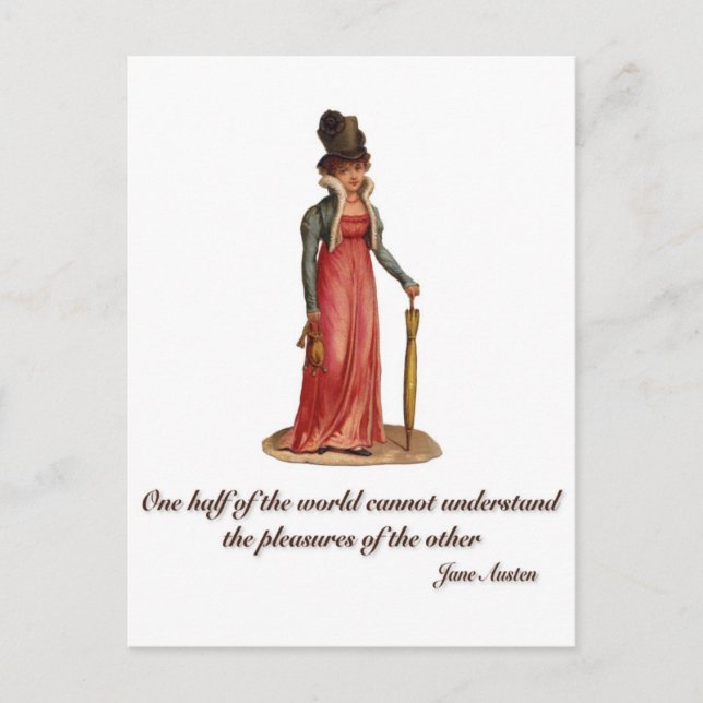 Jane Austen on Misunderstanding Postcard (Front)