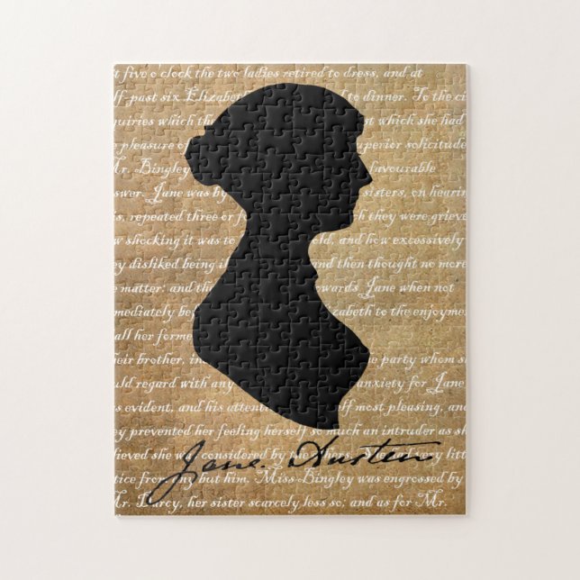 Jane Austen Page Silhouette Jigsaw Puzzle (Vertical)
