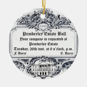 Jane Austen: Pemberley Estate Ball Ceramic Ornament