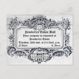Jane Austen: Pemberley Estate Ball Postcard