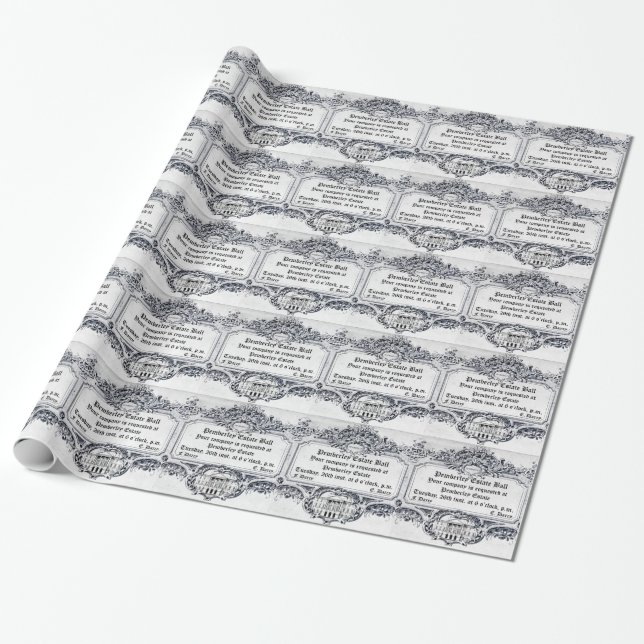 Jane Austen: Pemberley Estate Ball Wrapping Paper (Unrolled)
