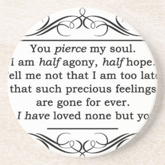 Jane Austen Persuasion Quote Coaster
