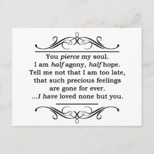 Jane Austen Persuasion Quote Postcard