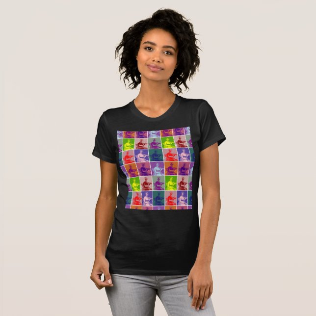 Jane Austen pop art colourful  T-Shirt (Front Full)