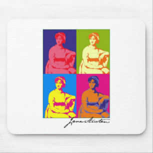 Jane Austen Pop Art Mouse Pad