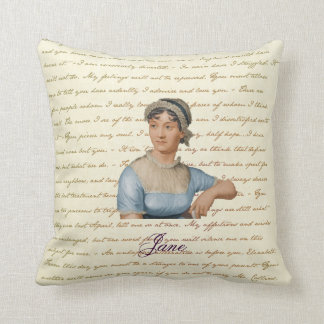Jane Austen Portrait and Quote PIllow P&P S&S