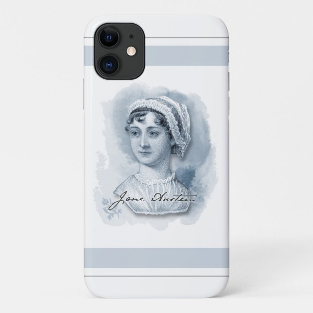 Jane Austen Portrait and Signature Case-Mate iPhone Case (Back)