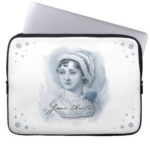 Jane Austen Portrait and Signature Laptop Sleeve