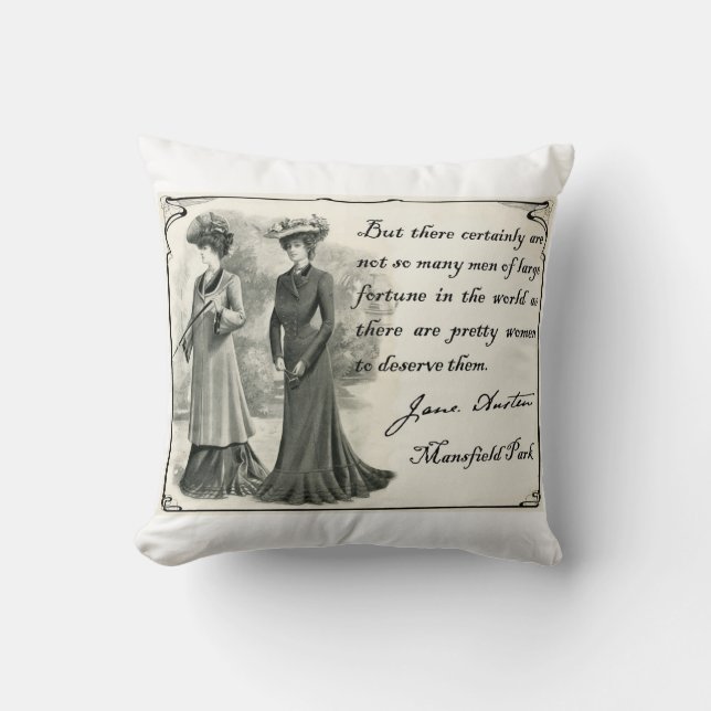 Jane Austen: Pretty Women Cushion (Front)