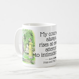 Jane Austen Pride and Prejudice Funny Book Quote Coffee Mug