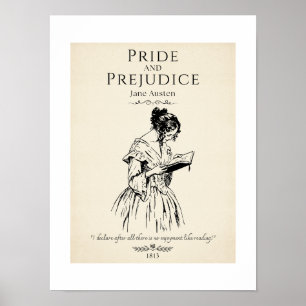 Jane Austen Pride and Prejudice Literature Quote Poster