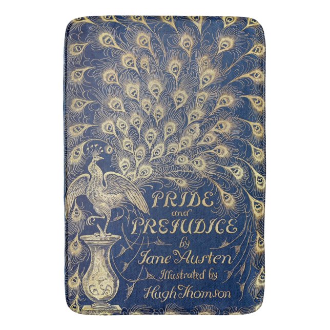 Jane Austen Pride and Prejudice Peacock Rug (Front Vertical)
