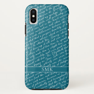 Jane Austen Pride Prejudice Netherfield Ball Teal iPhone X Case