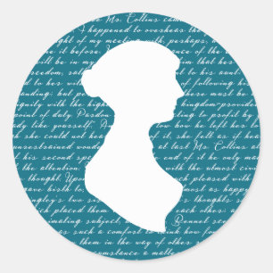 Jane Austen Pride Prejudice Netherfield Classic Round Sticker