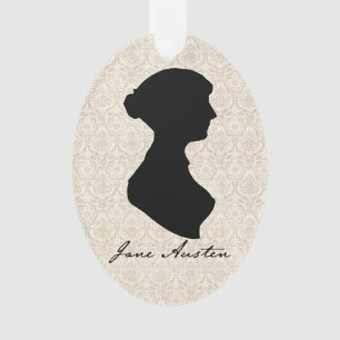 Jane Austen profile silhouette Ornament