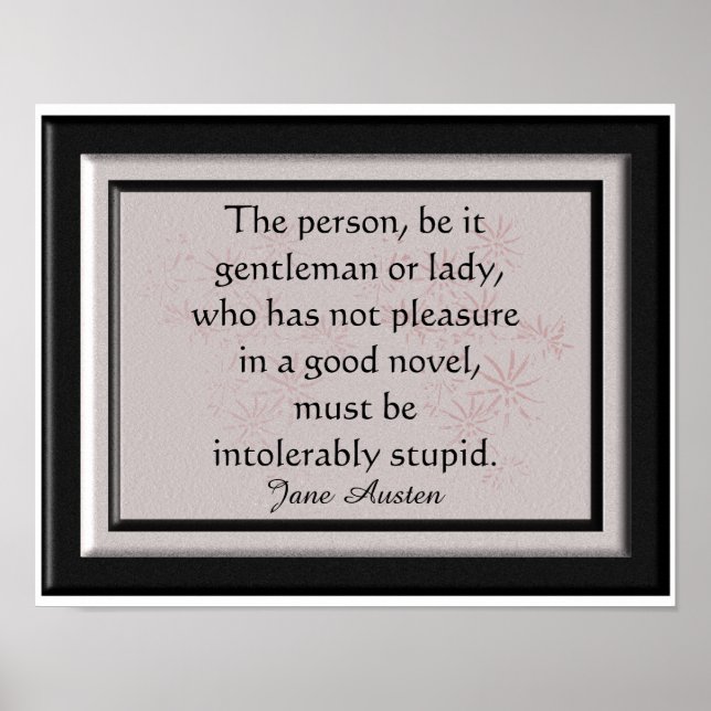 Jane Austen quote - art print (Front)