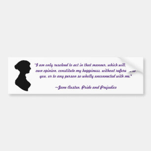 Jane Austen Quote Bumper Sticker