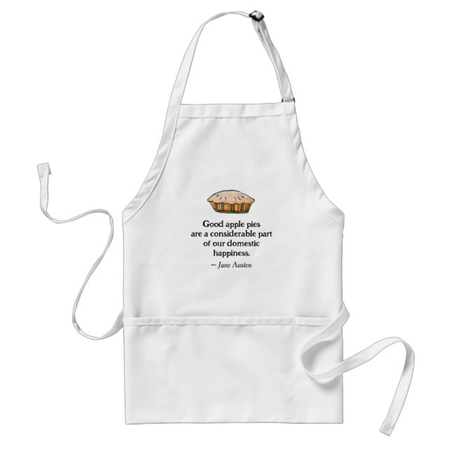 Jane Austen Quote Good Apple Pie Hand-Illustrated Standard Apron (Front)