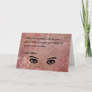 Jane Austen Quote Greeting Card CUSTOMIZED