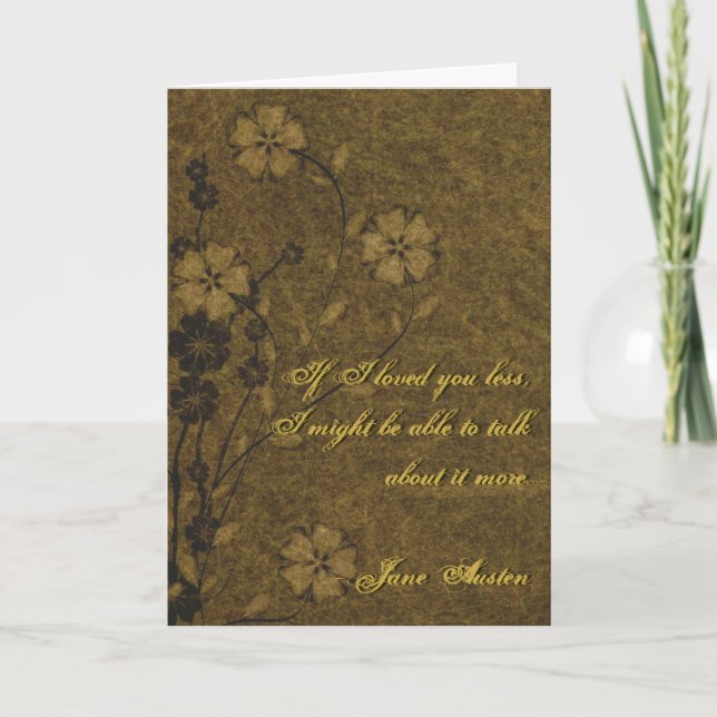 Jane Austen Quote Greeting Card CUSTOMIZED (Front)