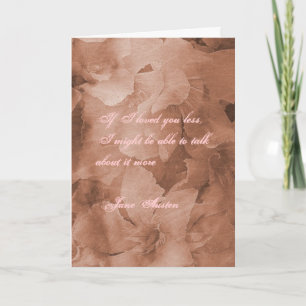 Jane Austen Quote Greeting Card CUSTOMIZED