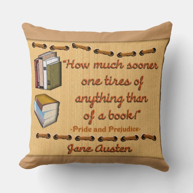 Jane Austen quote - pillow (Front)