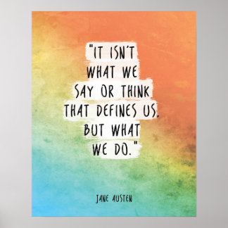 Jane Austen Quote Print Motivational Poster