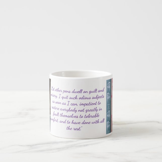 Jane Austen Quote (Purple) Espresso Cup (Front)