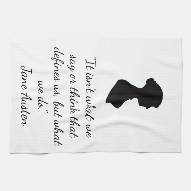 Jane Austen quote Tea Towel (Horizontal)