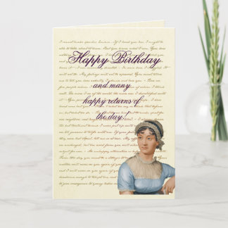 Jane Austen Quote Write your own Birthday Card
