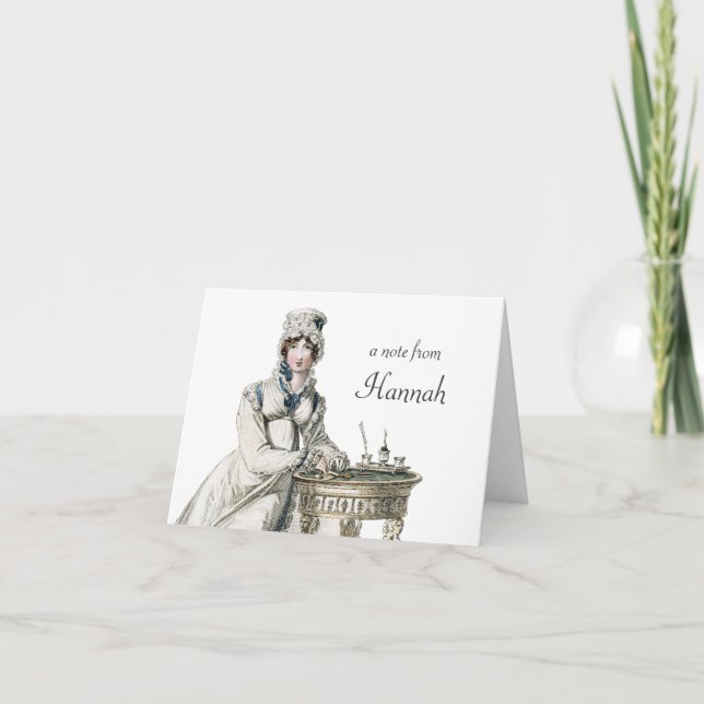 Jane Austen Regency Custom Personalised Notecards (Front)