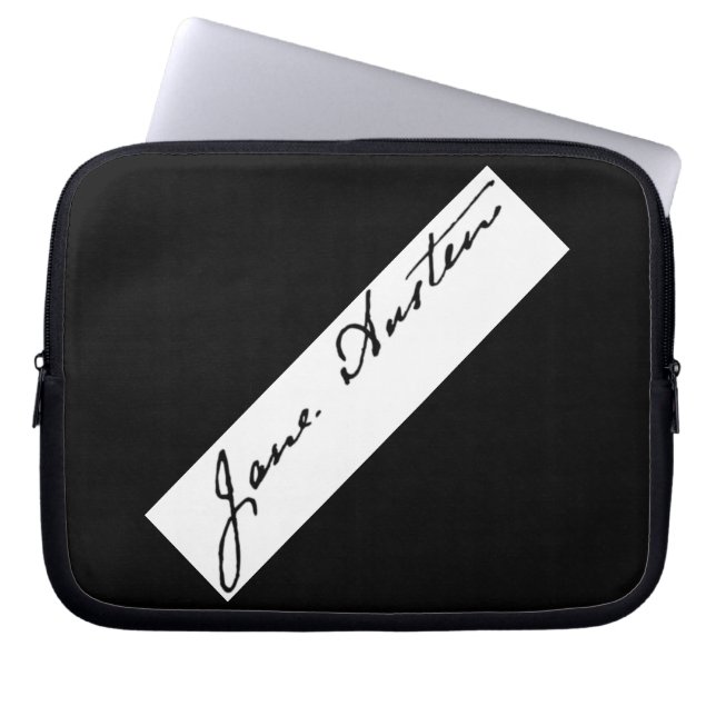 Jane Austen Signature Laptop Sleeve (Front)