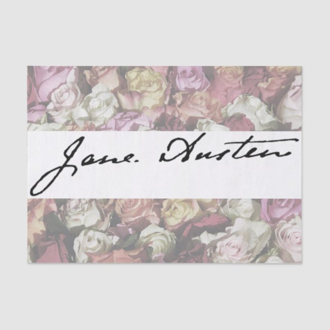 Jane Austen Signature Tissue Paper (Front)
