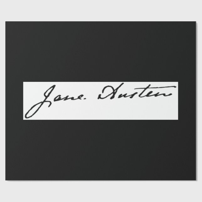 Jane Austen Signature Wrapping Paper (Flat)