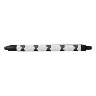 Jane Austen silhouette Black Ink Pen
